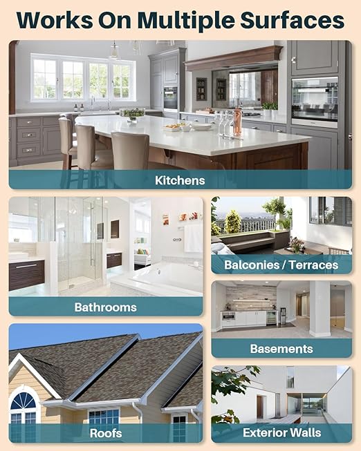 Transparent Waterproof Sealant,175oz Clear Transparent Waterproof Coating,Liquid Invisible Water Proof Agent for Roofs Walls,Garden,Bathroom,Kitchen Indoor & Outdoor Water Proof Sealant