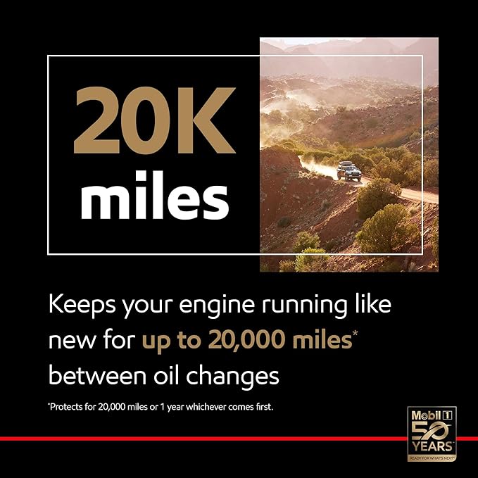 Mobil 1 Extended Performance High Mileage Full Synthetic Motor Oil 5W-30, 5 Quart