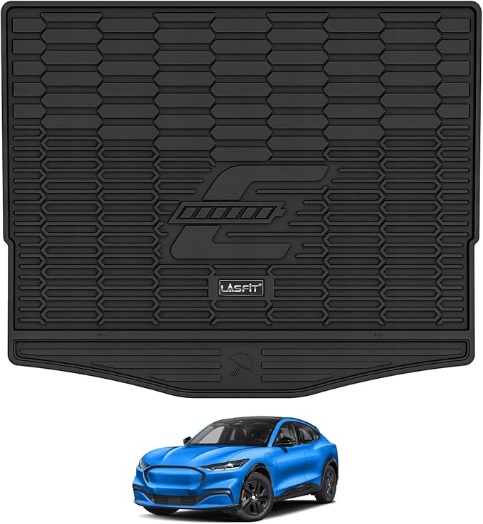 LASFIT Trunk Mat for Ford Mustang Mach-E 2021-2025(Trunk Base Upper Position) TPE All Weather Custom Fit Cargo Liner