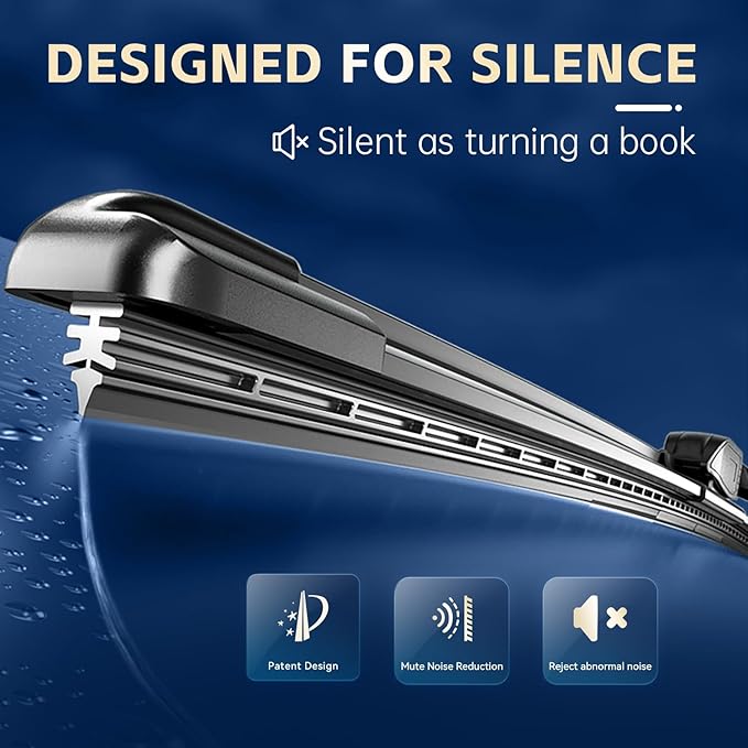 Wiper Blades, Windshield Wipers, 26'' + 20'' Wiper Blades for Volvo V70 2008-2010, XC60 2010-2017, Ford Taurus 2010-2019 All-season Automotive Replacement Windshield Wiper Blades (Set of 2)