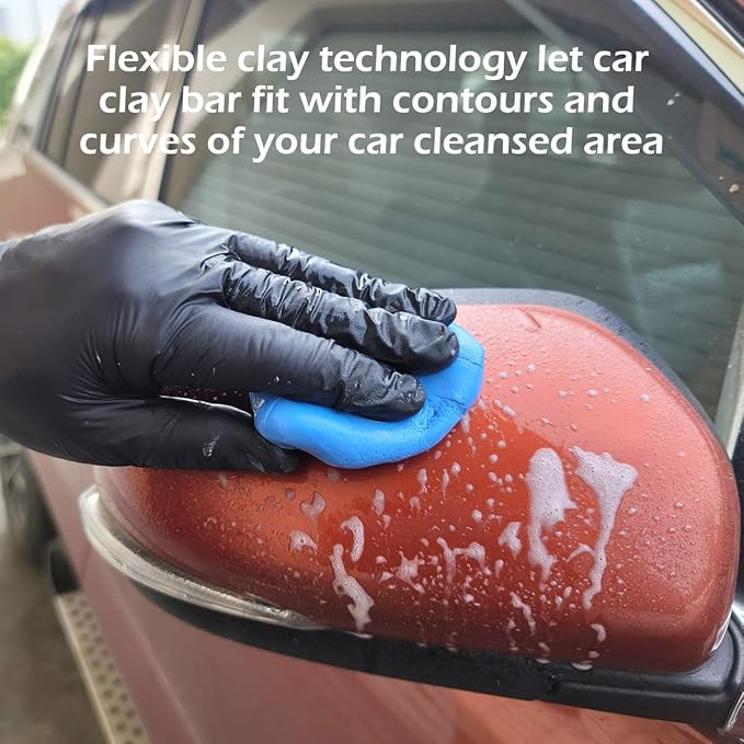 Car Clay Bars Auto Detailing 400g and Clay bar Lubricant Tablets 8 Pack(1pcs=16 oz) Clay bar kit,Include Portable Spray Bottle and Micro Fiber Towel,for Car Detailing Damage Free Cleaning
