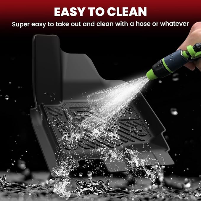 LASFIT Floor Mat & Cargo with Backrest Mat for Ford Expedition Max & Lincoln Navigator L 7 Seats 2025 2026(Not fit 8 Seats),Fit All Weather Protection TPE Easy Clean Floor Liners,Full Set,Black