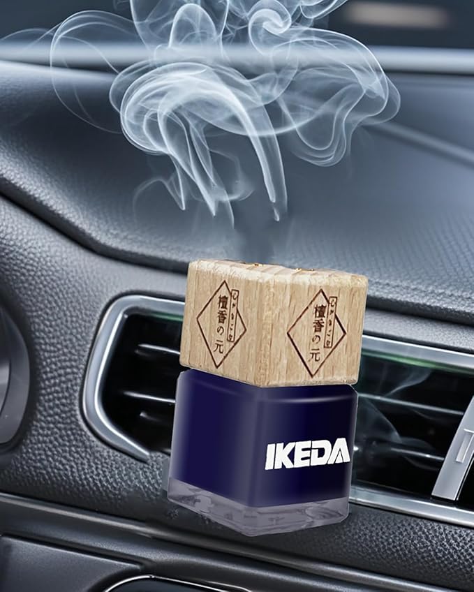 Car Air Freshener Hanging, Square 10ml Car Scent Vent Clip Bottle, 45-Days Long Lasting Fragrance, Essential Oil Diffuser Odor Eliminator for Women Men (Square-Dusk)