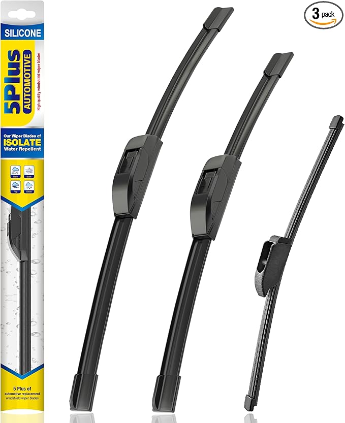 5 PLUS® Silicone Windshield Wipers Replacement for 2017 2018 2019 2020 2021 2022 Kia Niro Wiper Blades(Set of 3),Automotive Replacement Windshield Wiper Blades For My Car-26"/16"/12"