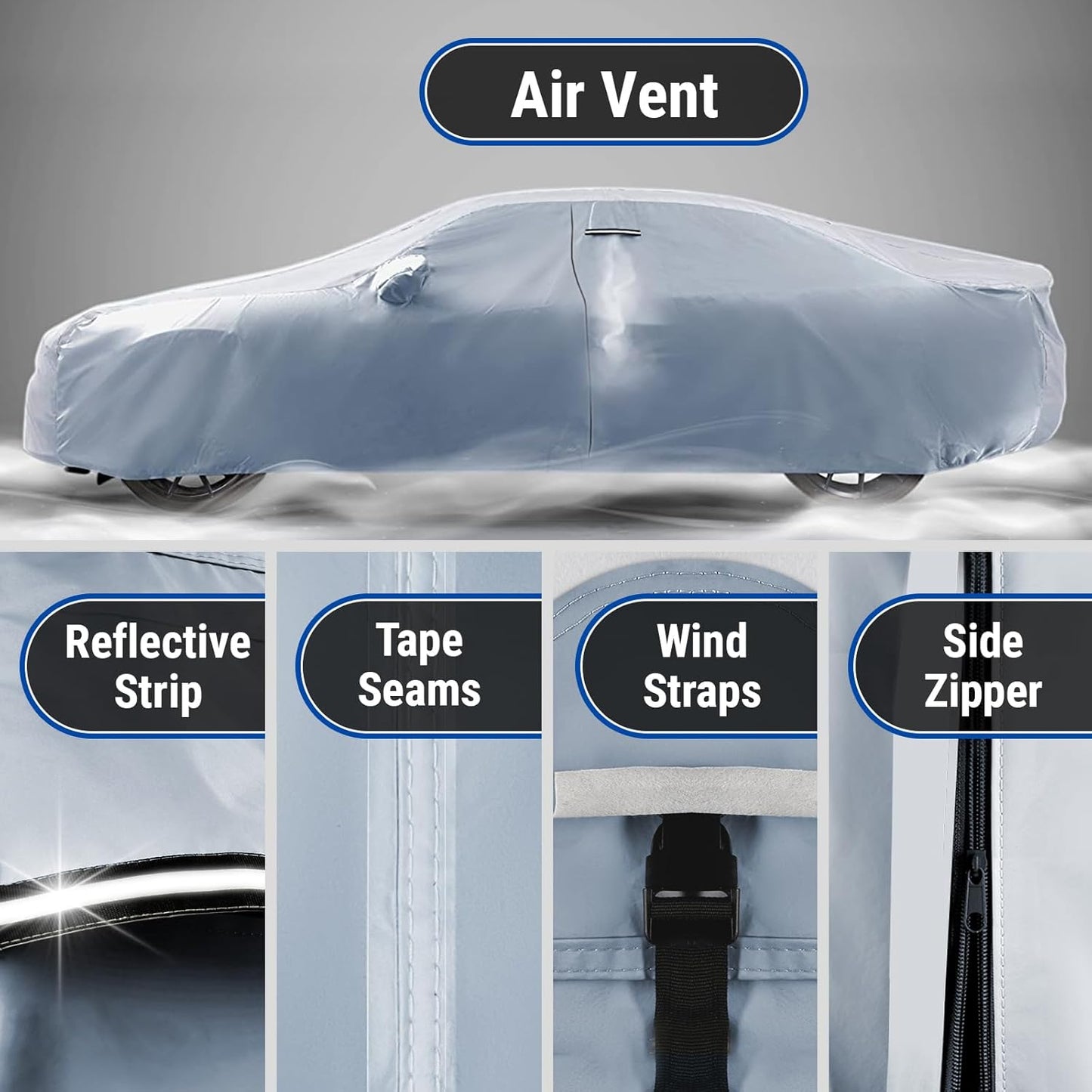 iCarCover Premium Car Cover for 2008-2009 Pontiac G8 Sedan Heavy Duty Waterproof All-Weather Automobiles Custom Fit Indoor Outdoor UV Snow Protection Covers with Straps and Bag