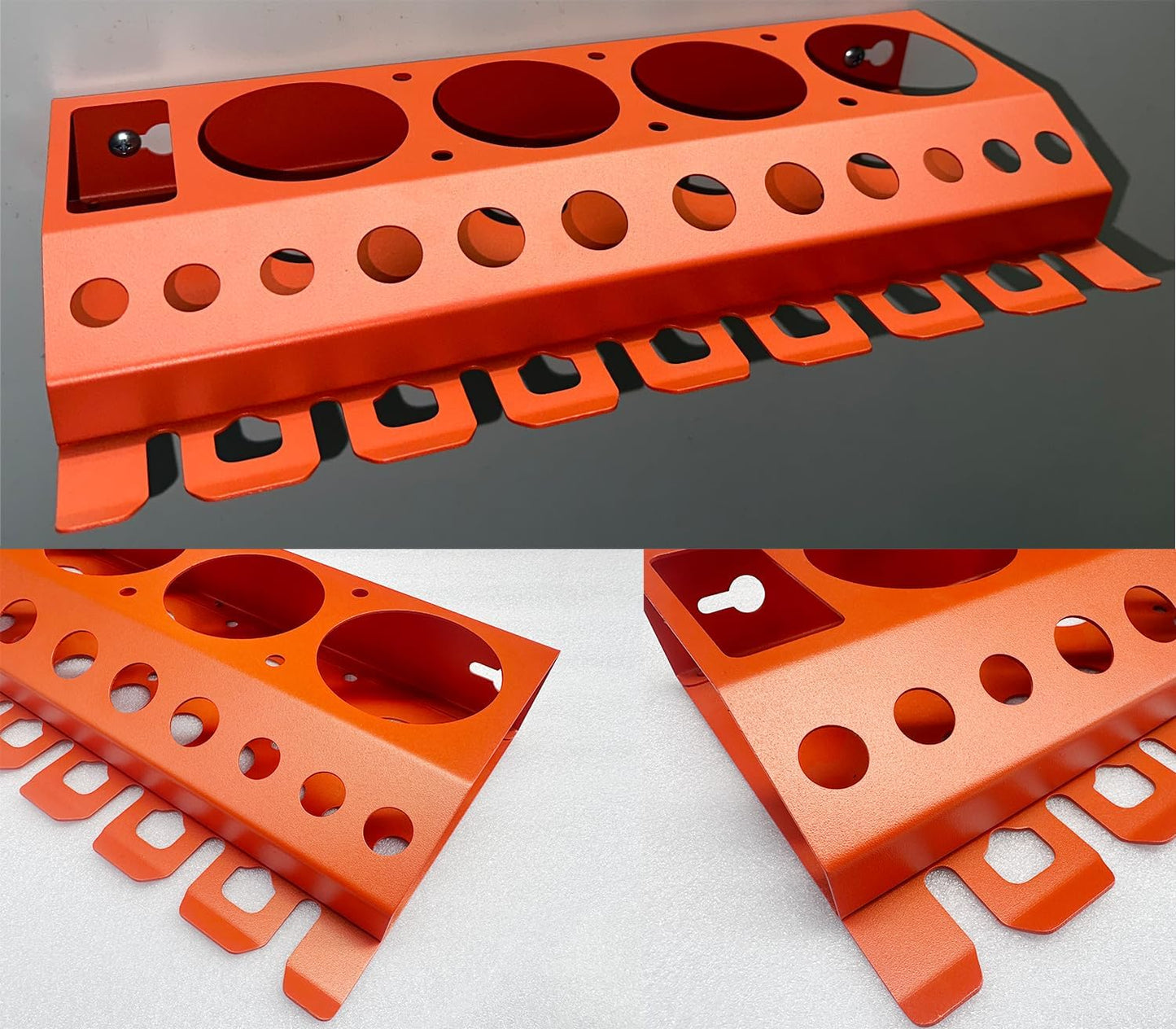 Bottle Storage Rack, Detailing Brush Organizer, Spray Bottle Storage Rack, 3/8" Air Tool Holder, for Garage and Workspace (1pc-Orange)