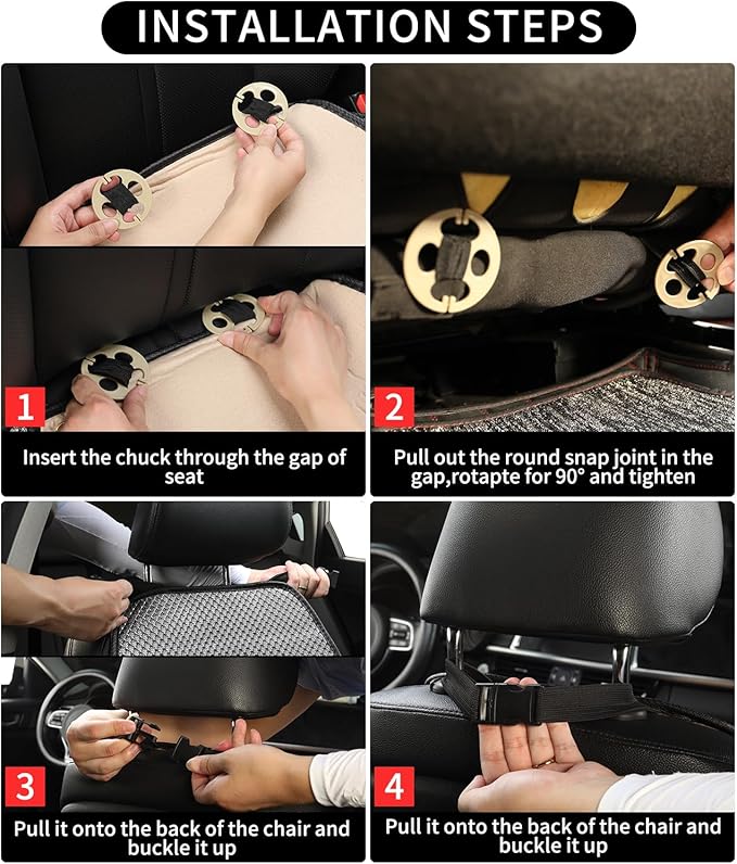 Auto Newer Car Seat Cover,Breathable Front Car Seat Cushion,Comfortable Car Seat Protector,Anti-Slip and Full Wrap Driver Car Seat Protector with Storage Pocket,Universal All Seasons(Gray,2PCS)