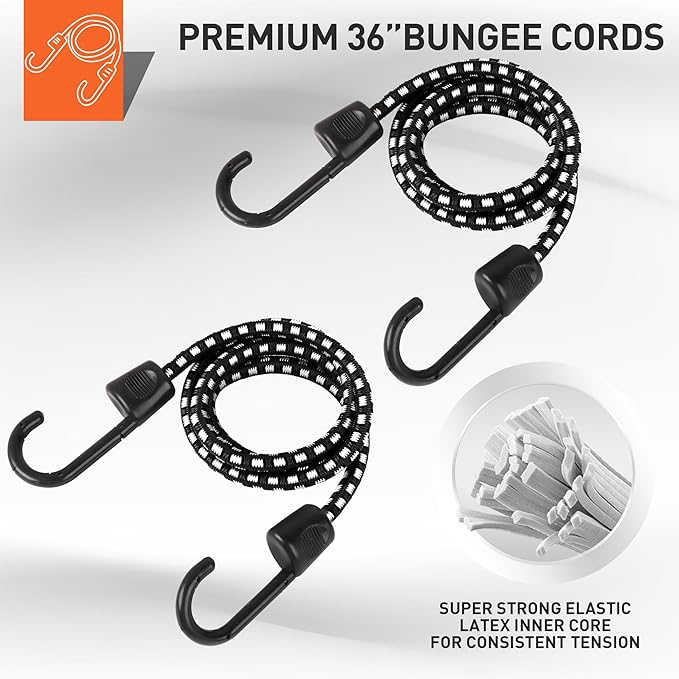 HORUSDY Ratchet Straps, 2,200 LB Break Strength, 4-Pack 15FT Ratchet Tie Down Straps Set for Motorcycle Straps Tie Downs, Appliances, Lawn Equipment, Cargo Straps for Trucks. (Black)