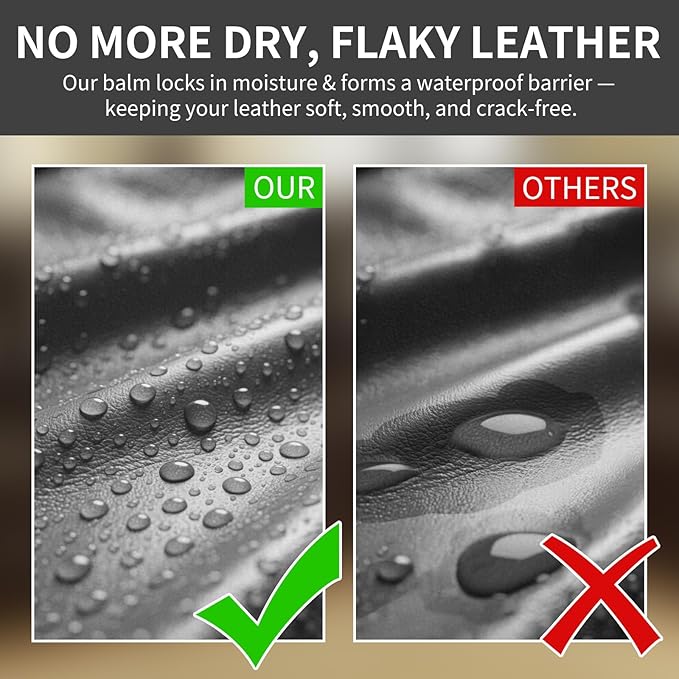 Leather Recoloring Balm with 100ml Mink Oil, Dark Gray Leather Repair Kit and Scratch Remover for Furniture, Car Seats, Sofas, Dye & Restorer for Couches, Vinyl, PU, Faux