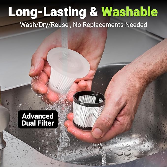 Cordless Car Vacuum Cleaner, 36000PA High Power Suction, 120W Portable Handheld Vacuum with 2×3.0Ah Batteries, Multi-Nozzle Air Duster for Car, Home, Office, Pet Hair