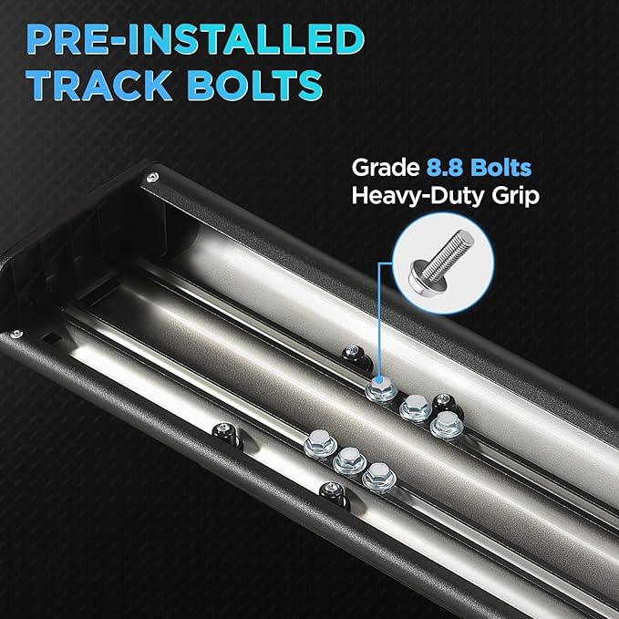 PZ 6.5" Crew Cab Running Boards for 2019-2025 Chevy Silverado/GMC Sierra 1500, 2020-2025 for 2500HD 3500HD Black Aluminum Alloy Side Steps Rails Nerf Bars Ridge Pattern