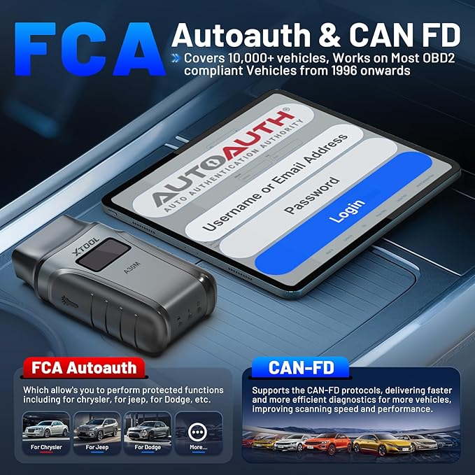 OBD2 Scanner Diagnostic Tool XTOOL Anyscan A30M V2.0, 2025 Wireless Bidirectional Scan Tool with Free Updates, 26 Resets, All System for Android & iPhone, Crank Sensor Relearn, EPB, Throttle Relearn