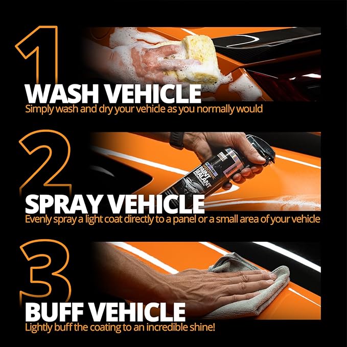 CERAKOTE® Platinum Rapid Ceramic Paint Sealant Spray - 14 oz Bottle - Maximum Gloss & Shine – Extremely Hydrophobic – Unmatched Slickness - Ceramic Spray Coating - 50 Wash Rating