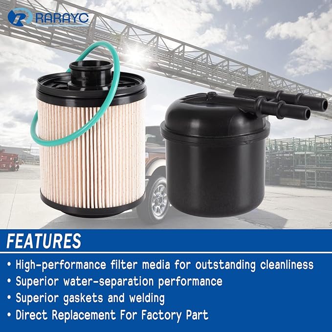 Fuel Filter Element FD-4615 + Oil Filter FL2051S Compatible with 2011-2016 Ford F-250 Super Dury F-350 F450 F550 6.7 Powerstroke