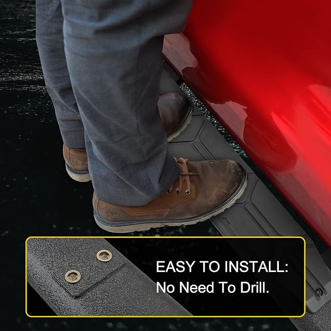 4.3 Inches Oval Tube Bar Running Boards Compatible with 2024-2026 Tacoma Double Cab with 4 Full-Size Doors. Tacoma Step Bars and Carbon Steel Side Steps Step Bars.