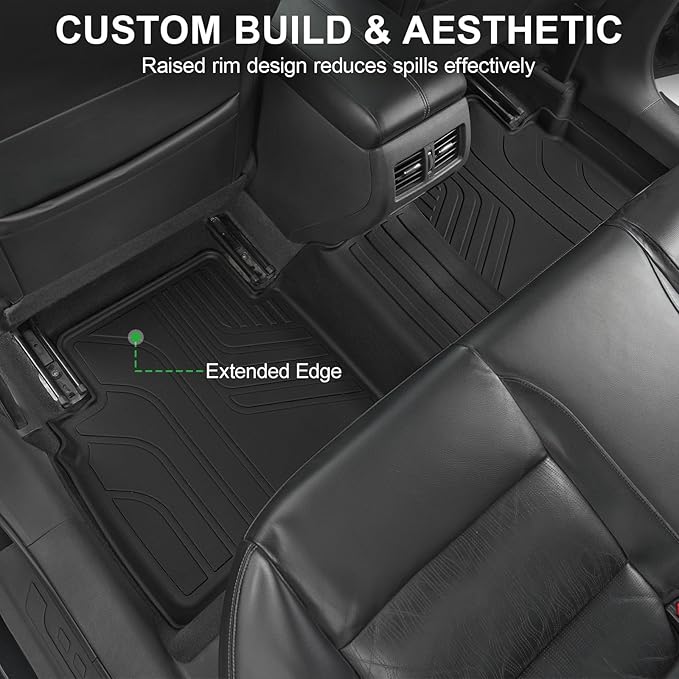 Floor Mats for 2019-2025 2026 Nissan Altima, TPE All Weather Front Rear 2 Row Interior Car Floor Liners Door Sill Guards for Altima SV SR Accessories