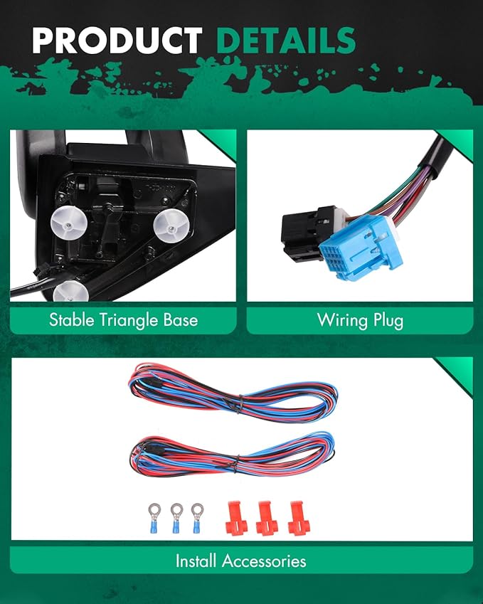 SCITOO Towing Mirrors Exterior Accessories Mirrors fit for 2003-2006 Silverado/Sierra (07 Classic Models) Turn Signal Power Controlling Heated