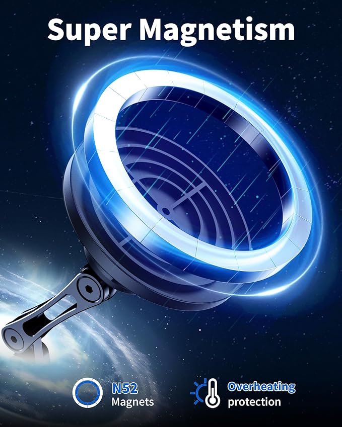 ZBF Magnetic Car Phone Holder Mount (360° Rotation) Cell Phone Car Holder, Phone Mount for Car Windshield Dashboard Hand Free Mount for iPhone 17 16 15 14 13 Pro Max All Smartphones