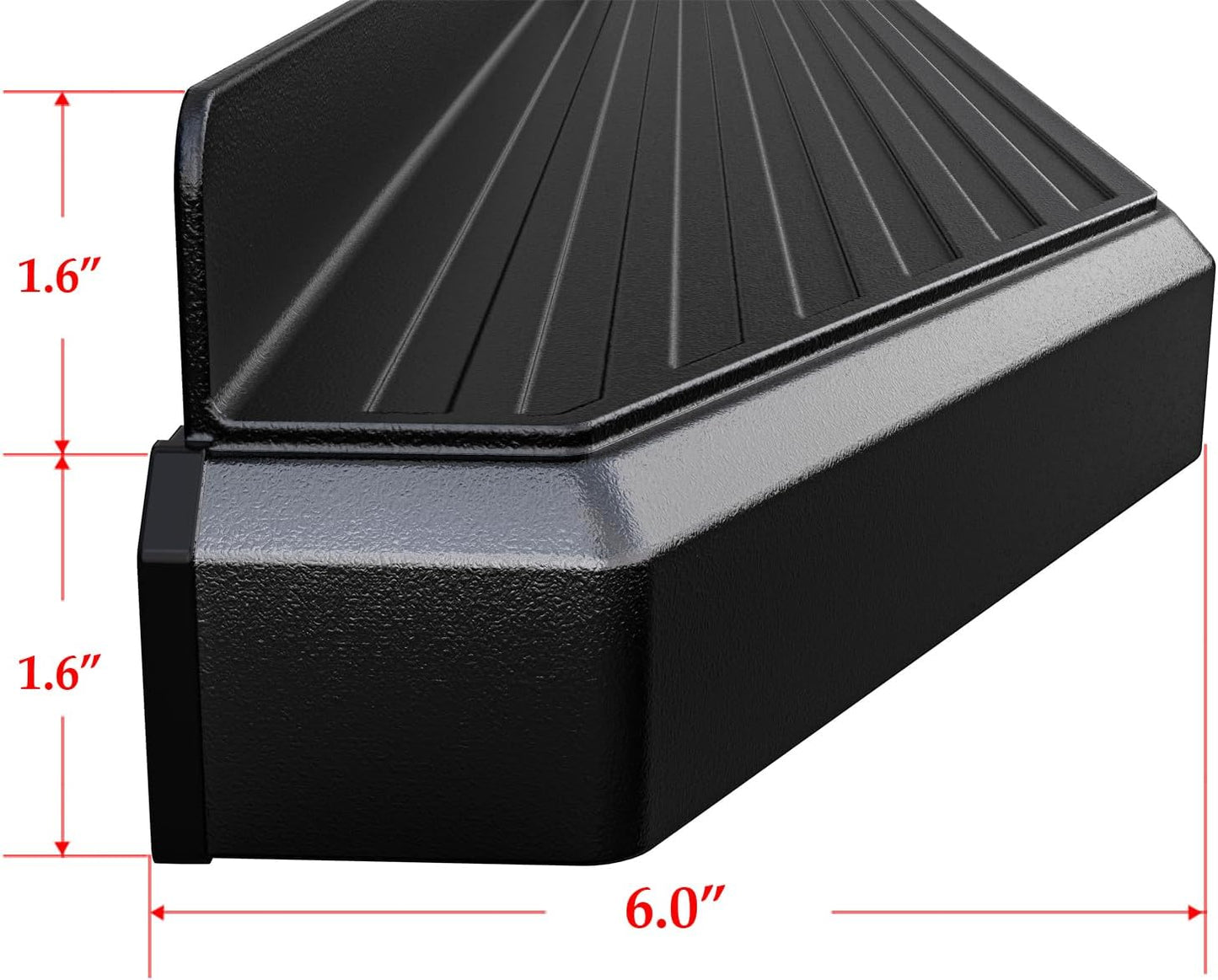 APS Black Stainless Steel Running Boards Style Compatible with Ford F150 2015-2025 Regular Cab & F-250 F-350 Super Duty 2017-2025 (Side Steps Side Bars) 6in Wide