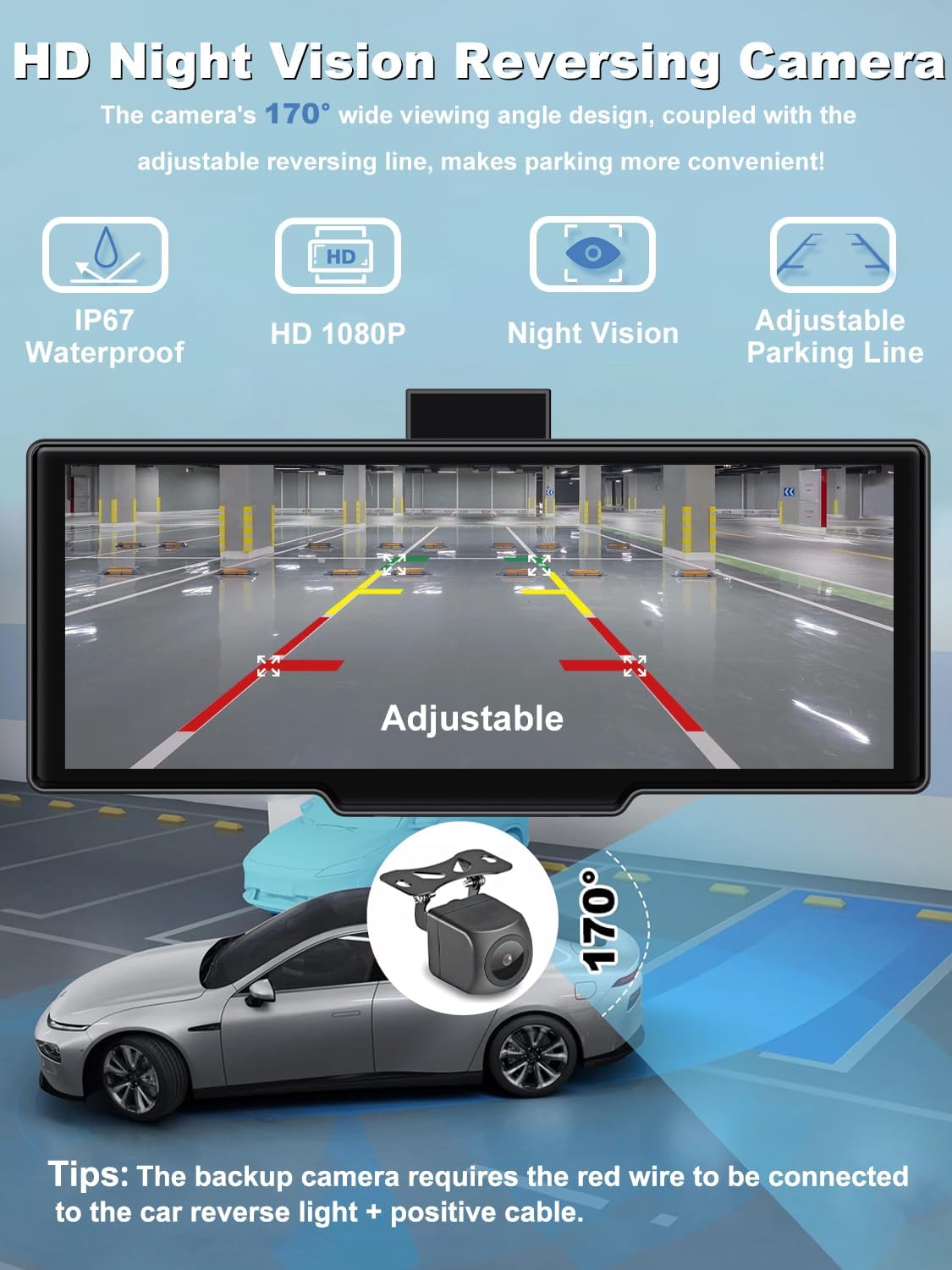 Apple Carplay Screen for Car, 10.26’’ Wireless CarPlay & Android Auto Screen with 4K Dash Cam, 1080P Backup Camera, Car Play Audio Receivers, GPS Navigation/Mirror Link/Bluetooth/FM/Voice Control