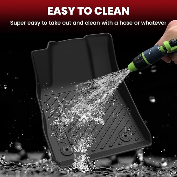 LASFIT Floor Mats for Chevrolet Chevy Impala 2014-2020 Car Floor Mats, All Weather TPE Custom Fit Floor Mats for Cars, 1st and 2nd Row Car Floor Liners for Impala Accessories Black