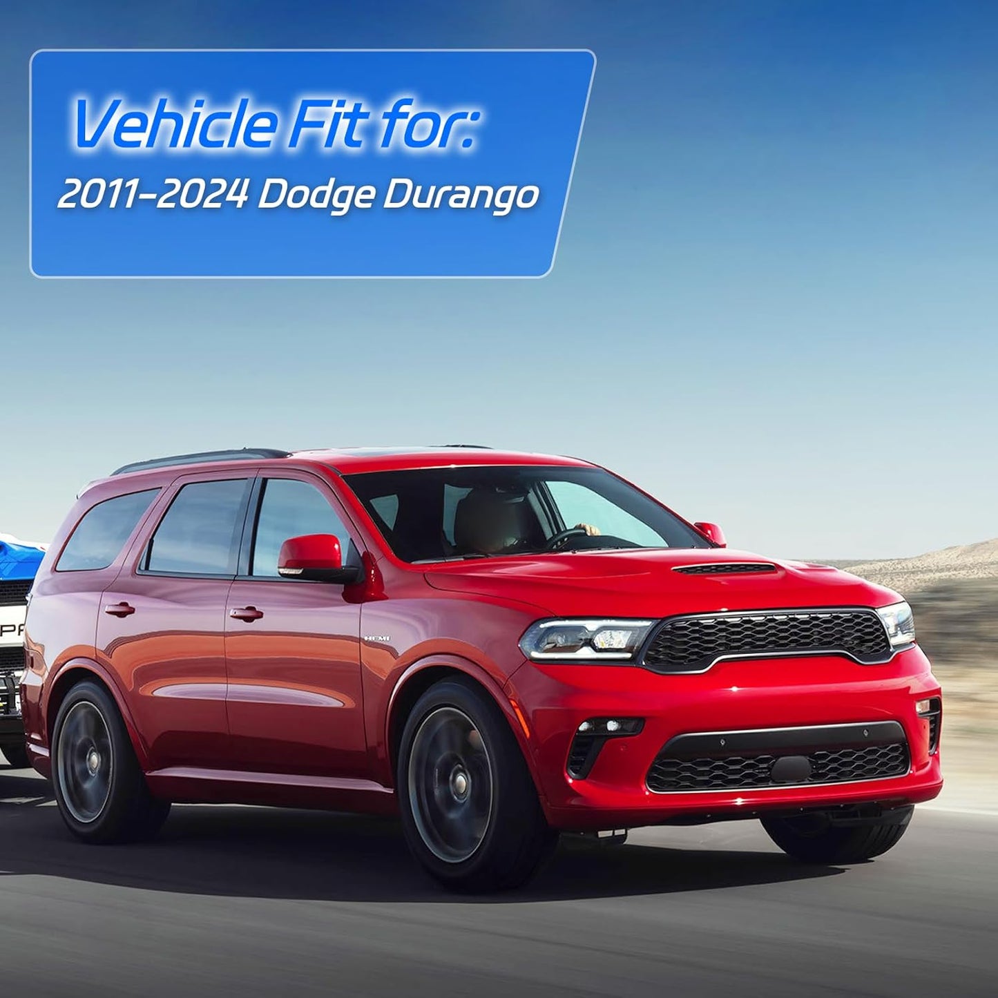 4pcs in Channel Window Visor Fit for 2011-2024 Dodge Durango, Smoke Tinted Side Window Deflectors, Durable Rain Guards, Vent Shades Visors Shield