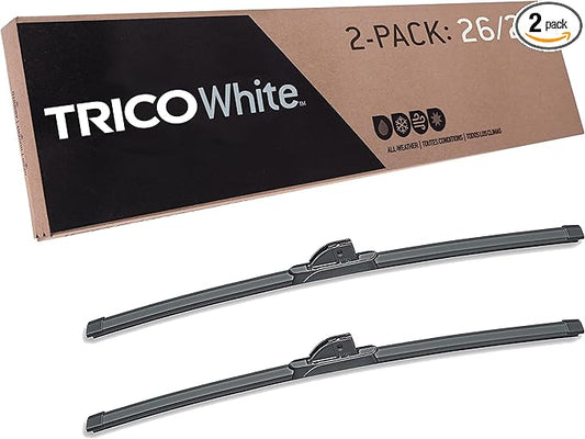 TRICO White 26" + 26" Extreme Weather Premium Winter Automotive Replacement Windshield Wiper Blades (Set of 2), Passenger and Driver Side All-Weather Beam Wiper Blades for Select Vehicle Models