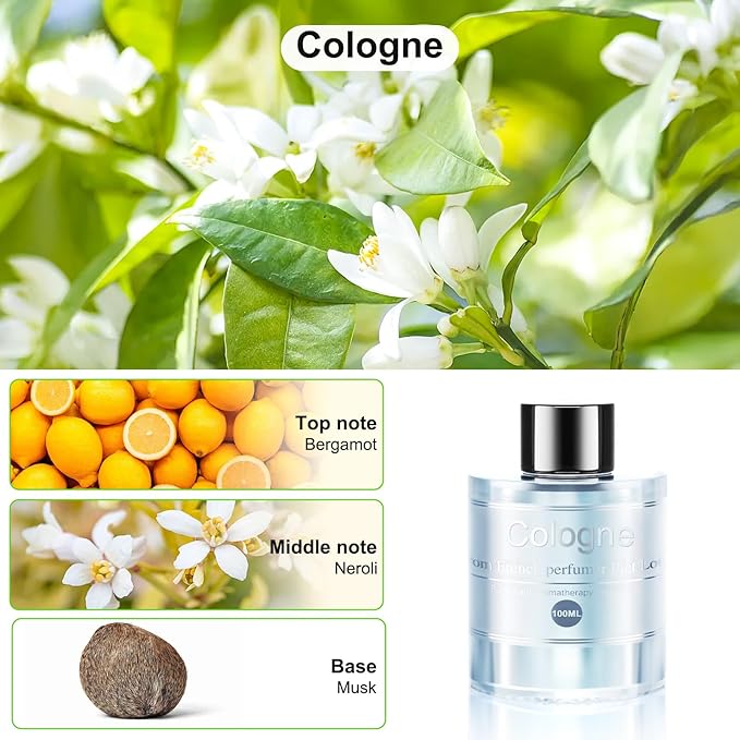 Amor Lyris Car Air Freshener Refill 3.5OZ/100ml Bottle, CO01/Dedicated Perfume Long Lasting Air Fresheners 6 Months, Car Diffuser Essential Oil Made of Natural Plant Extracts, Cologne