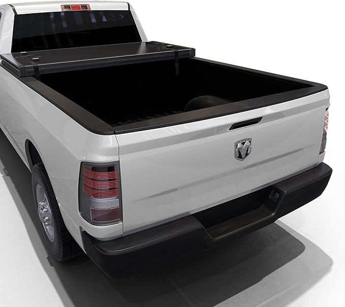 Hard Folding Truck Bed Tonneau Cover|HTF081|Fits Dodge Ram 1500(2002-2025), 2500&3500(2003-2025) 8FT Long Box w/o Rambox