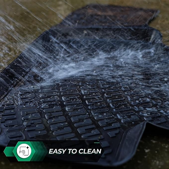 Hyundai Tucson 2013-2015 & Kia Sportage 2014-2016 Custom Fit Floor Mats Rubber 3D Car Mats Laser Measured Floor Liners All Weather Heavy Duty Waterproof TPE (Front & Rear)