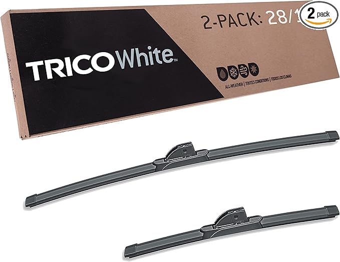 TRICO White 28" + 16" Extreme Weather Premium Winter Automotive Replacement Windshield Wiper Blades (Set of 2), Passenger and Driver Side All-Weather Beam Wiper Blades for Select Vehicle Models