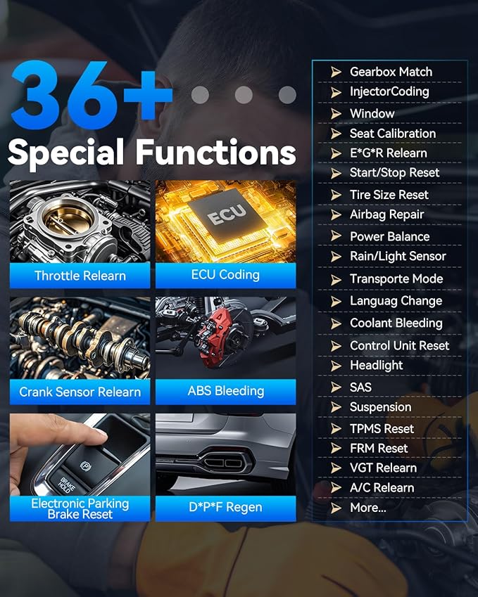 XTOOL D7 Bidirectional OBD2 Scanner: 2025 Scan Tool with ECU Coding, Full System Car Scanner Diagnostic Tool, 36+ Resets, Injector Coding, Throttle Relearn, Crank Sensor Relearn, FCA, CANFD & DoIP