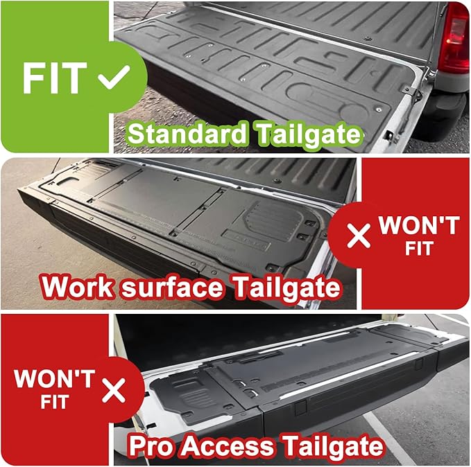 TripleAliners Tailgate Mat Compatible with Ford F-150 2021-2025 Accessories Truck Tailgate Liner All-Weather Protector Cargo Cover Custom Fit for F150 (Not Fit Work Surface or Pro Access Tailgate)