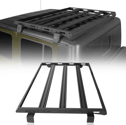 Hooke Road Gladiator JT Roof Rack Off-Road Cargo Management Storage Rooftop Luggage Carrier Cargo Basket for 2020 2021 2022 2023 2024 2025 Jeep Gladiator JT Hardtop Only