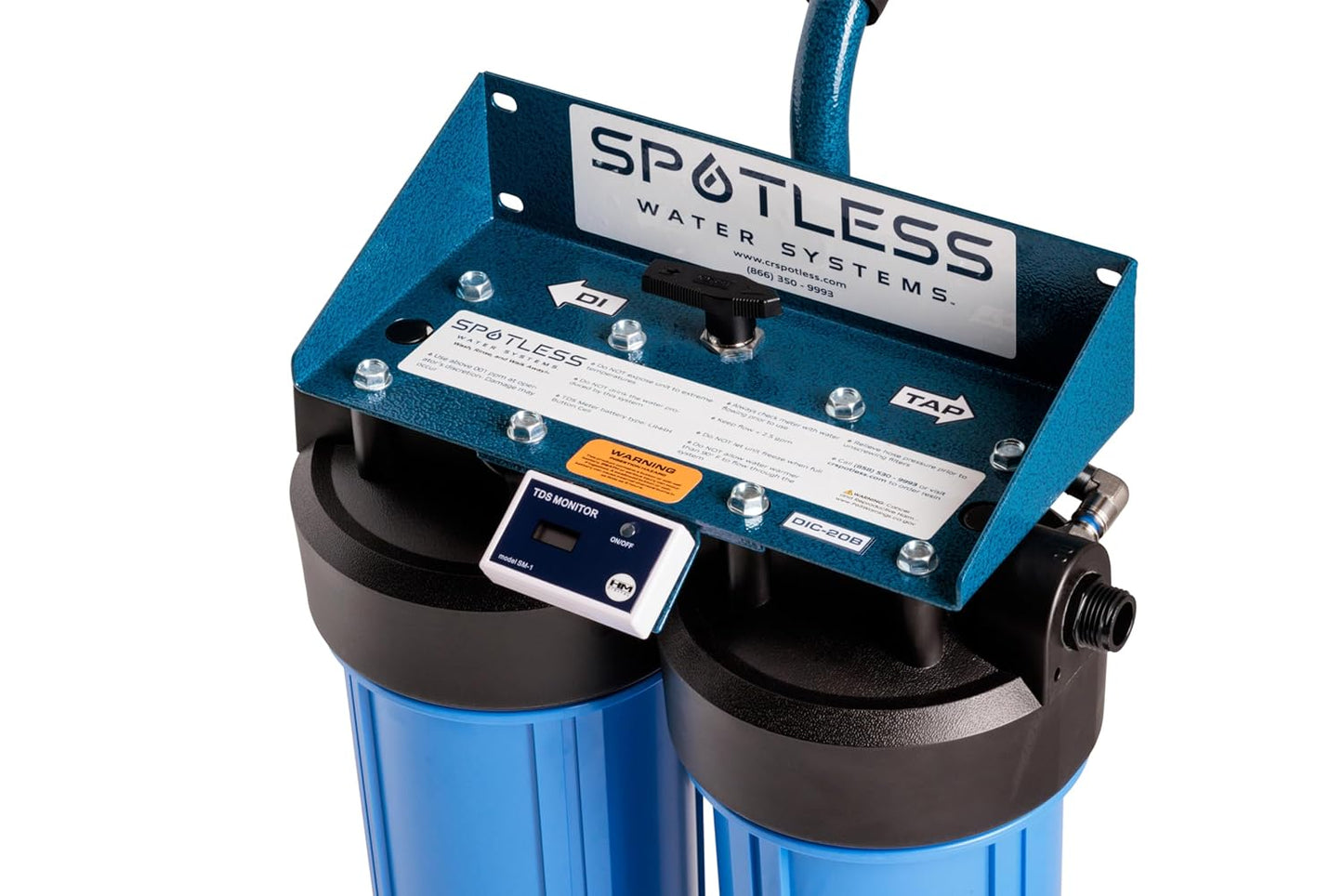 Spotless Water Systems - DIC-20B, W/Integrated Bypass | Simple Window, Solar Panel, RV & Car Wash System, Works for All Vehicles, Motorcycles, Bikes, Boats, Planes, Yachts, Towel Drying Eliminated