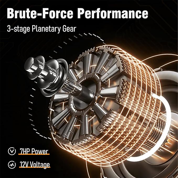 12V Electric Winch,13500LBS Load Capacity Trailer Winches with Synthetic Rope Towing Winches for Jeep Truck SUV and More