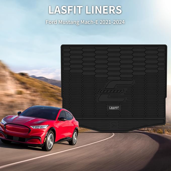 LASFIT Trunk Mat for Ford Mustang Mach-E 2021-2025(Trunk Base Upper Position) TPE All Weather Custom Fit Cargo Liner