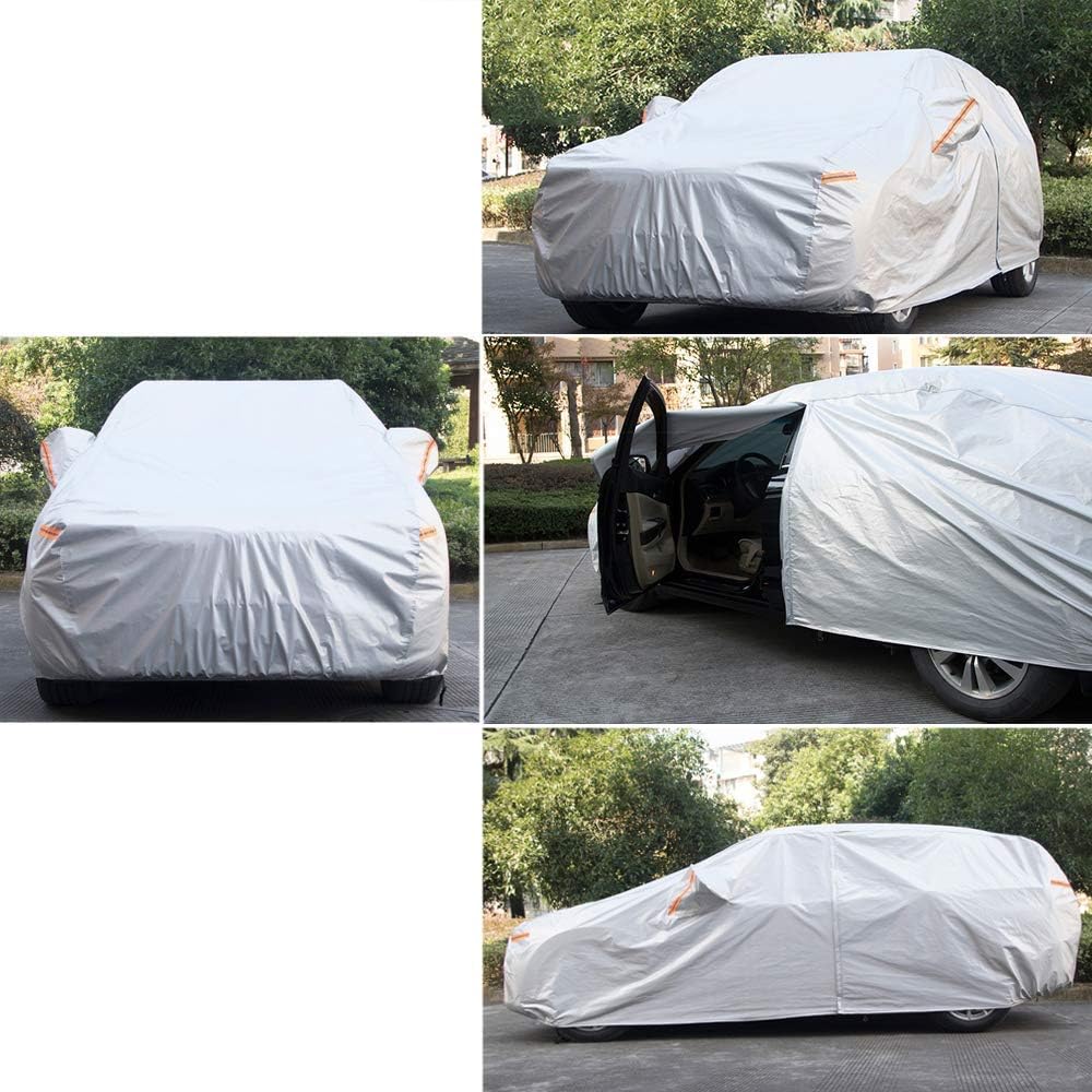 Kayme 6 Layers SUV Car Cover Custom Fit for Mercedes Benz GLE 350 450 (2015-2025) Waterproof All Weather for Automobiles, Outdoor Full Cover Rain Sun UV Protection.Silver