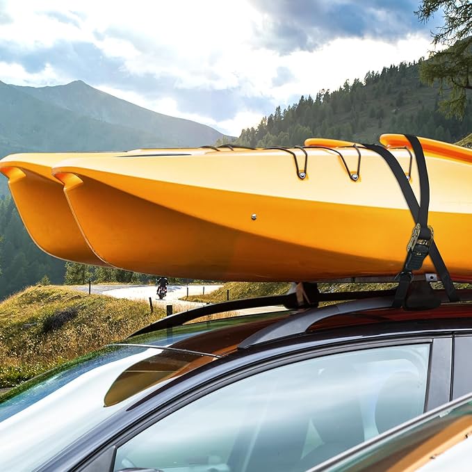 Ratchet Tie Down Strap 8-Pack 15 Ft - 500 lbs Load Cap with 1500 lbs Breaking Limit, Ohuhu Ratchet Tie Downs Logistic Cargo Straps for Moving Appliances, Motorcycle, Black