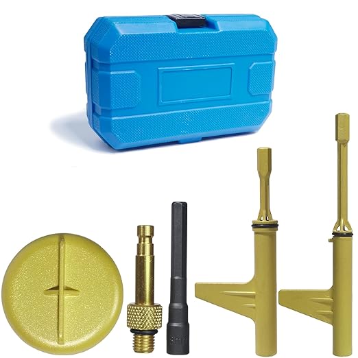 6 Piece 9-Speed Transmission Oil Filling & Draining Tool Compatible with Mercedes-Benz 725.0 9G-Tronic 8-Speed 9-Speed Gearboxes, Metal Transmission Fluid Change Kit with M12x1.5 ATF Adapter