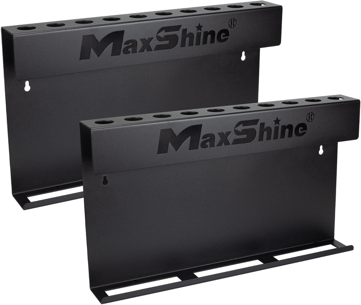 Maxshine Universal Detailing Brush & Spray Bottle Holder - Car Garage & Mobile Detailing Organizer, Holds 10 Detailing Brushes & Trigger Spray Bottles, Space-Saving Auto Detailing Accessories