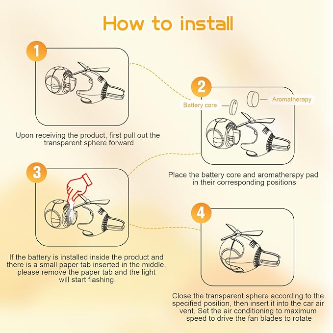 Yellow Duck Car Air Freshener with 6 Colors LED Lights & 4 Scented Pads – Light Scent, Decorative Auto Accessories