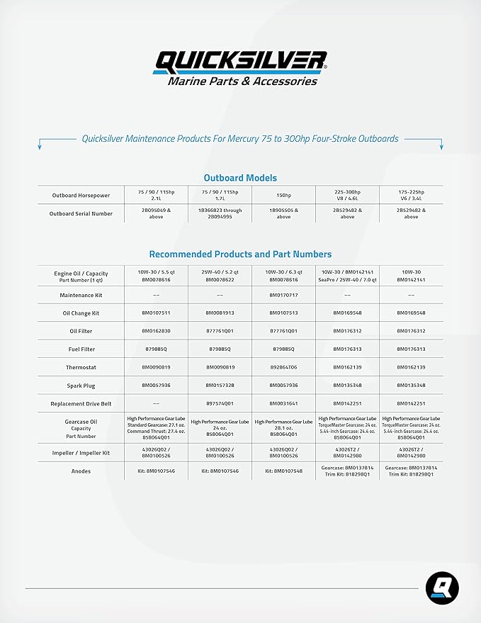 Quicksilver by Mercury Marine 25W-40 Marine Engine Oil