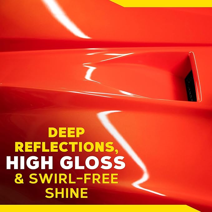 Meguiar's M205 Mirror Glaze Ultra Finishing Polish, Easy-to-Use Formula for Impeccable Shine, Multiple Ways to Apply Mirror Glaze, Removes Defects and Swirls for a High Gloss, 8 Oz Container