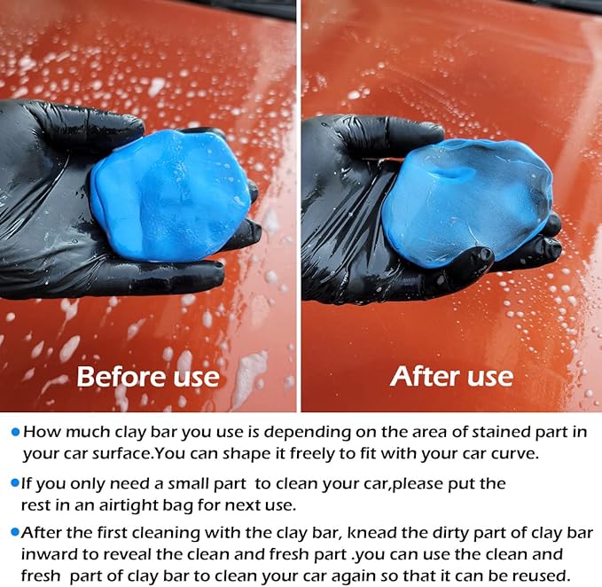 Car Clay Bars Auto Detailing 400g and Clay bar Lubricant Tablets 8 Pack(1pcs=16 oz) Clay bar kit,Include Portable Spray Bottle and Micro Fiber Towel,for Car Detailing Damage Free Cleaning