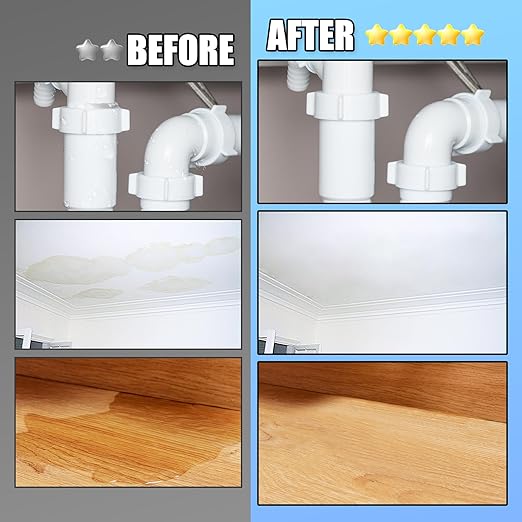 Waterproof Sealant - 70oz Water-Based Transparent Waterproof Coating, Invisible Water Proof Agent Indoor & Outdoor, Anti-Leakage Water Sealant for Roofs, Walls, Bathroom, Kitchen, Terraces, Garden