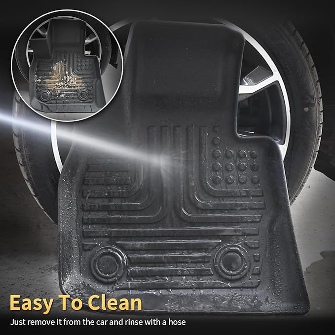 Floor Mats & Cargo Liner for Chevy Chevrolet Equinox 2025 2026 (Not EV)/ GMC Terrain 2025 2026 All Weather Automotive TPE Set Anti-Slip Floor Liners Accessories (Car Mats+Trunk Mat) Black