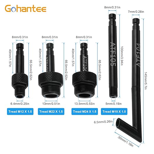 Automatic Transmission Fluid Oil Filling Filler Adapter Manual Filler Kit Include Metal Dispenser with Shut Off Valve, Replacement for Audi 09G 01J 722.9 CVT DSG ATF Benz 722.9