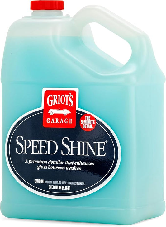 Griot's Garage Speed Shine for Car Detailing, Quick Detailer for All Exterior Surfaces, Trim and Wheels, Provides a Glossy Finish, 11148, One Gallon