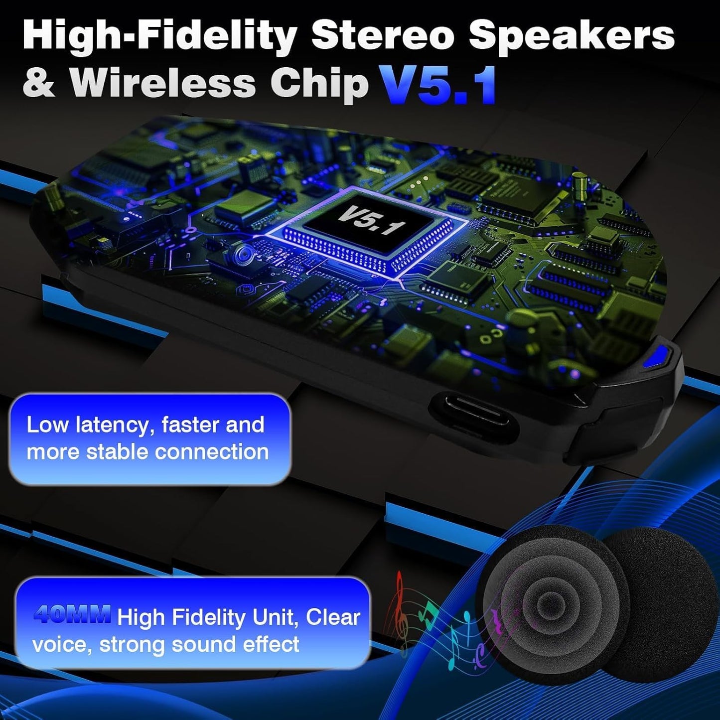 Motorcycle Helmet Headset, 8 Riders Intercom Headset Communication System Speakers with Music Sharing/HiFi Sound/3 EQ Music Modes/DSP&CVC Noise Cancellation/IP67/FM Radio/Wake up Siri (2 Pack)